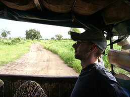 A l'arrière du bus au Sénégal