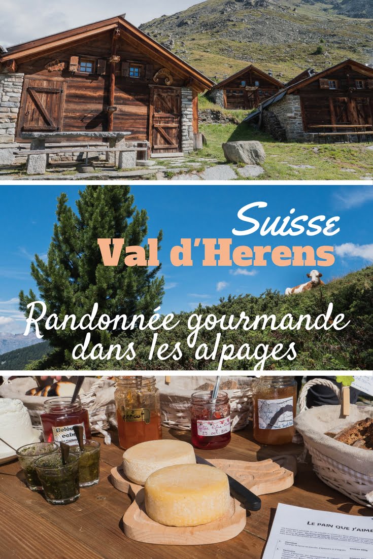 Randonnée gourmande dans les alpages dans le val d'herens en Suisse. Découverte des produits locaux, fromages, charcuteries etc..