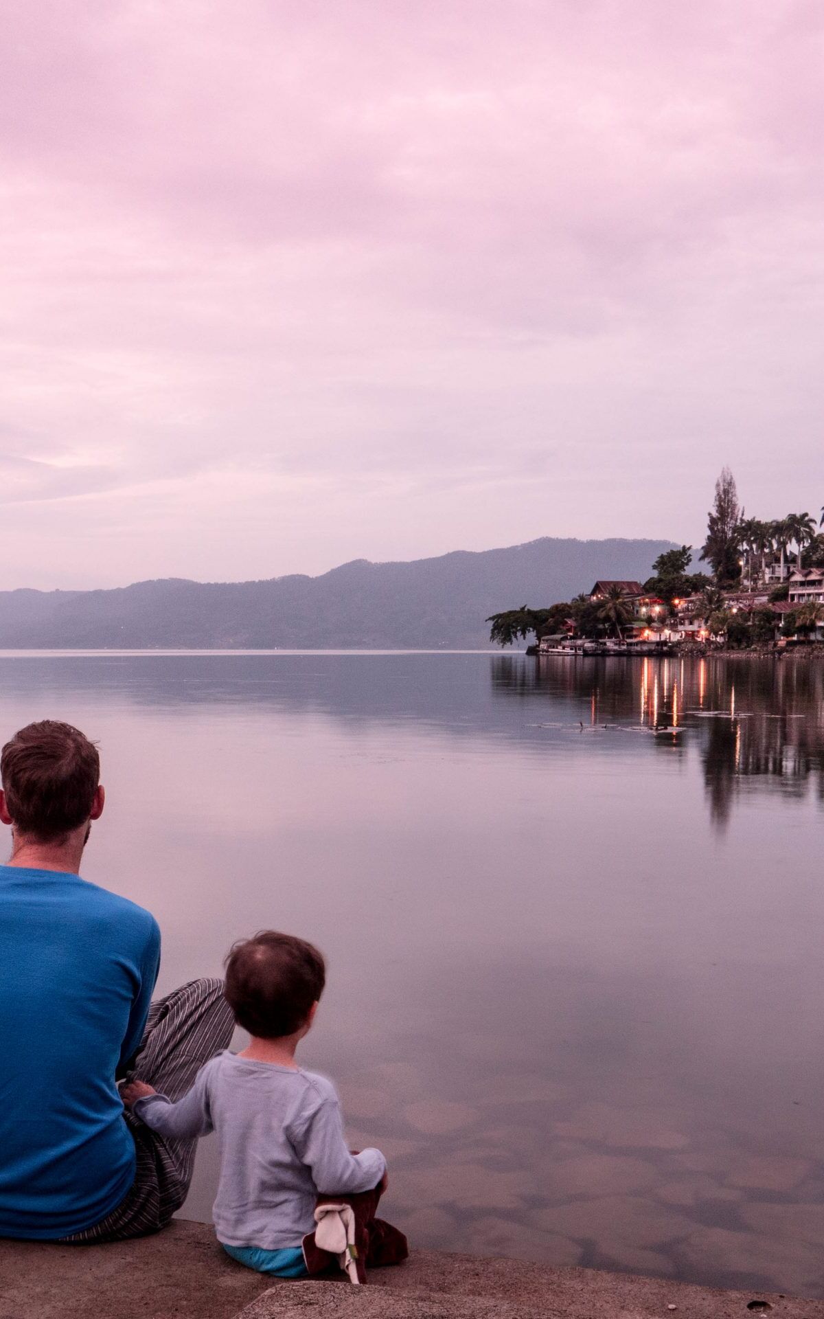 Vue sur le lac Toba à Sumatra en Indonésie