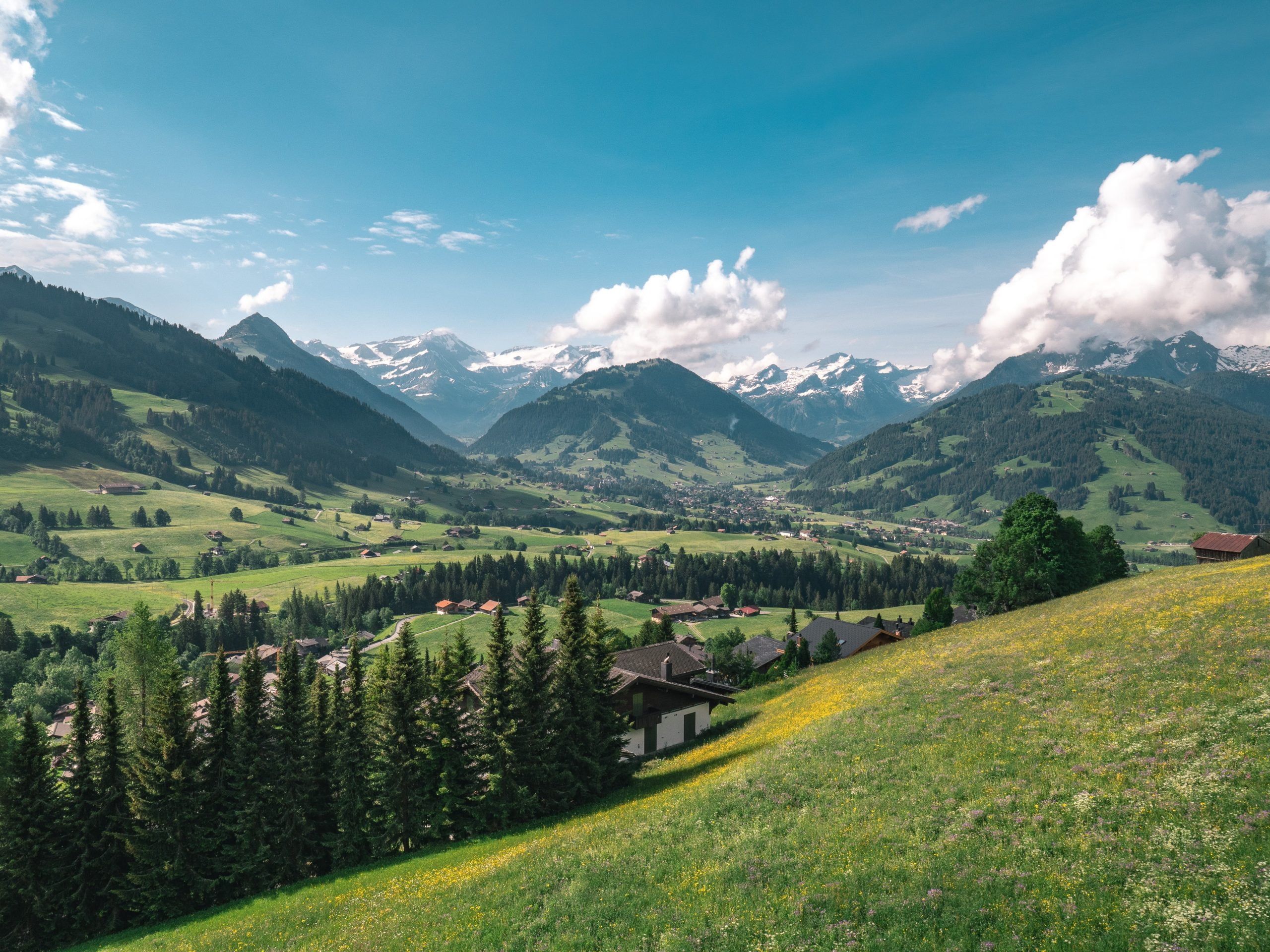 vue sur gstaad depuis rellerli