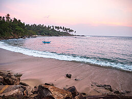 Tangalle baie des pêcheurs sur la côte sud du Sri Lanka