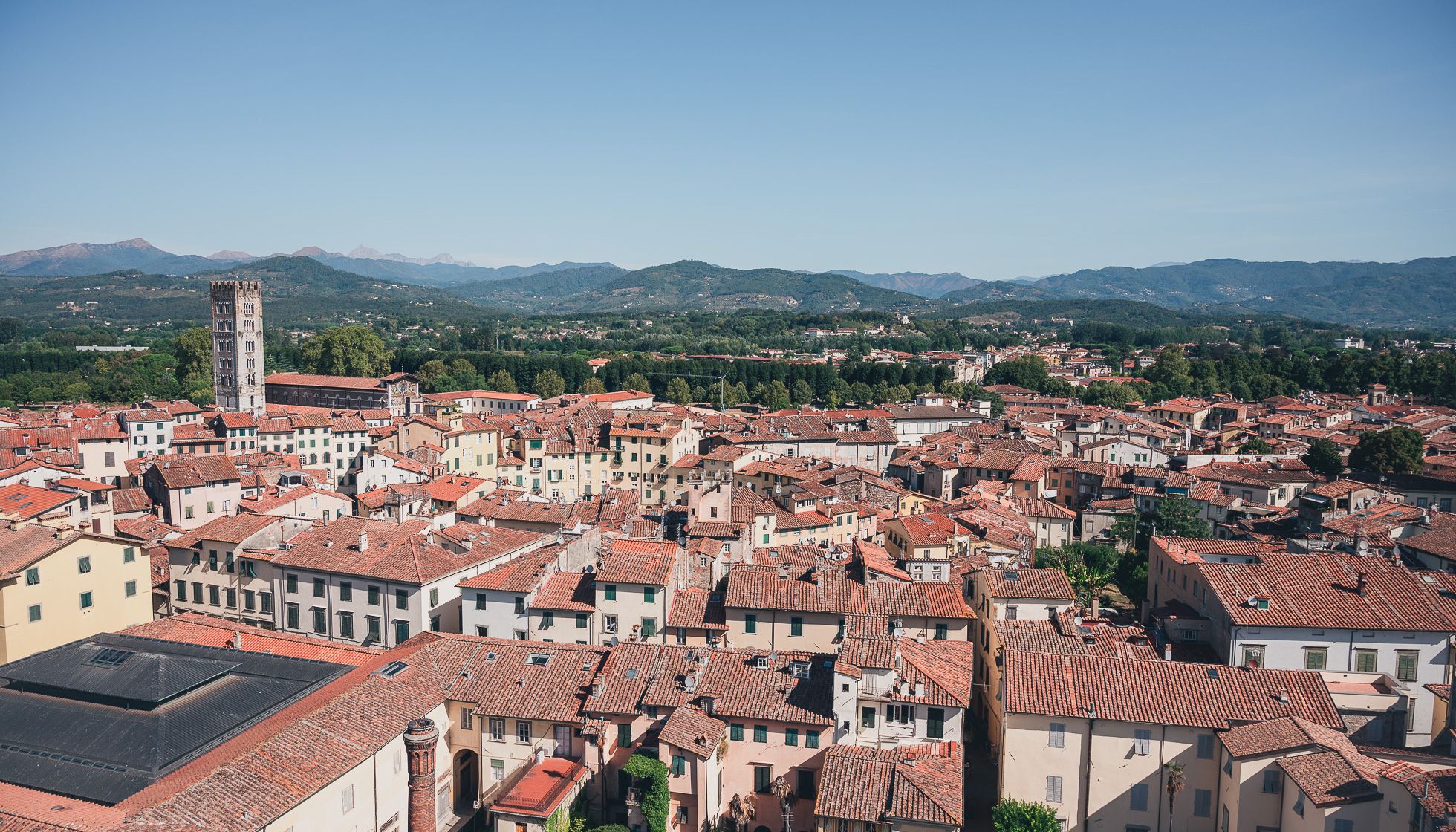 Visiter Lucques en Toscane : vue sur la ville