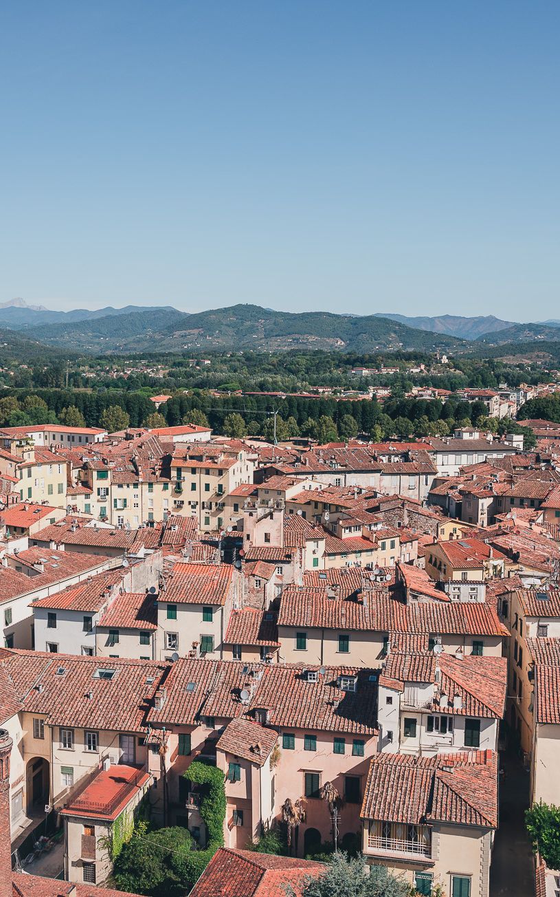 Visiter Lucques en Toscane : vue sur la ville