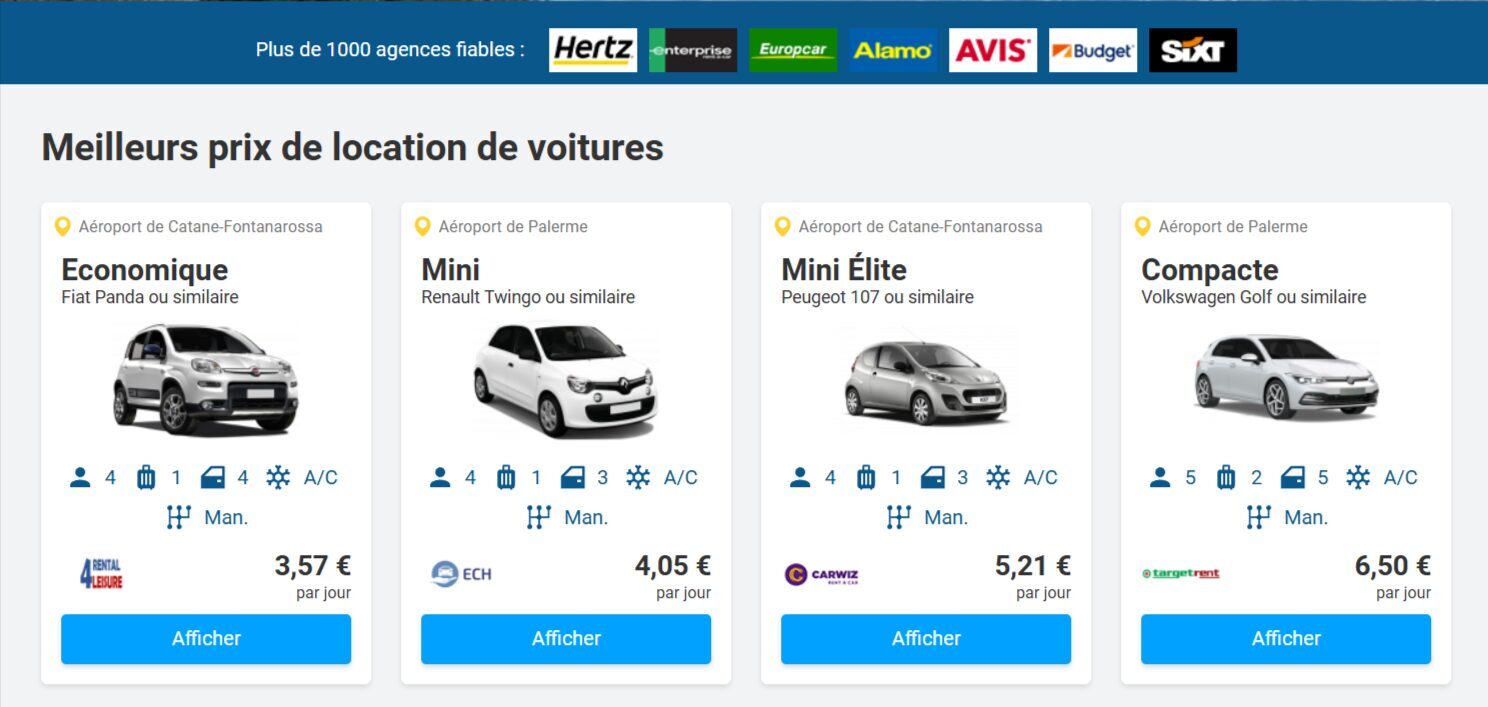 Comment louer une voiture en Sicile ? Nos conseils 2 avis prix location voiture sicile